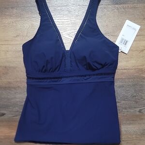 Christina Navy Blue Swim Top